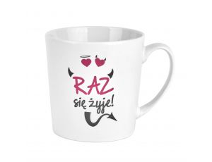 Kubek porcelanowy BGtech biały 480 ml Grzeczne dziewczynki
