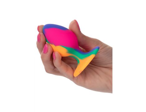 Korek analny silikonowy Calexotics tie dye medium 7.5 cm - 5