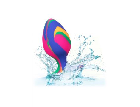 Korek analny silikonowy Calexotics tie dye medium 7.5 cm - 6