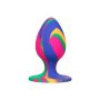 Korek analny silikonowy Calexotics tie dye medium 7.5 cm - 2