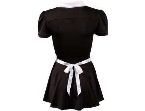 Kostium pokojówki Cottelli mini czarny XL - 8