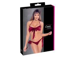 Komplet bielizny Cottelli LINGERIE czerwony z kokardkami L/XL
