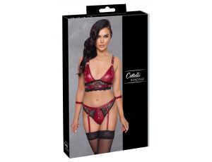Komplet bondage Cottelli BONDAGE czerwony z paskami na kostki