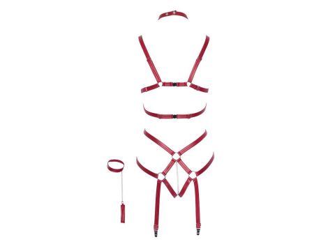 Body bondage Bad Kitty ciemnoczerwone L/XL - 8