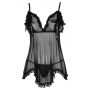 Babydoll z falbankami Cottelli LINGERIE czarny L - 5