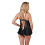 Babydoll z falbankami Cottelli LINGERIE czarny L - 6