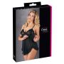 Babydoll z falbankami Cottelli Lingerie czarny 2XL - 2
