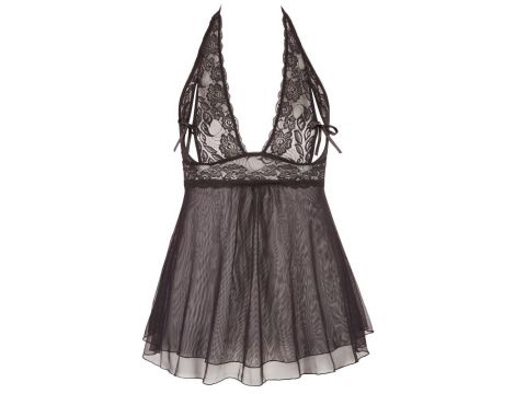 Babydoll koronkowy Cottelli CURVES czarny 3XL - 6