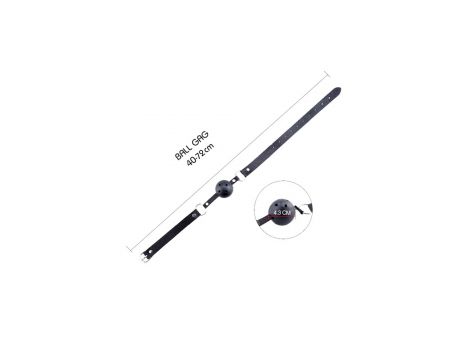 Knebel Discretion Alive czarny z otworami 4,5 cm regulowany - 4
