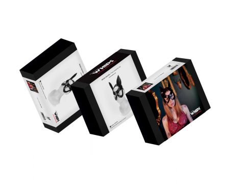 Maska z uszami Whips Collection czarna - 4