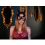 Maska z uszami Whips Collection czarna - 4
