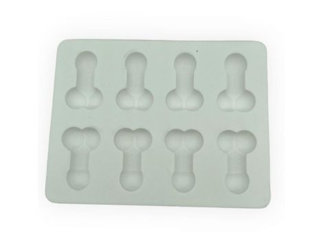Forma silikonowa do lodu w kształcie penisa Kinky Pleasure biała - 4