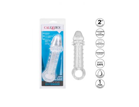 Przedłużka na penisa Ultimate Stud Extender Calexotics przezroczysta 16 cm - 6