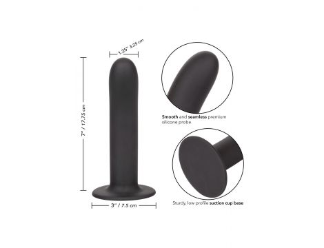Dildo analne silikonowe Boundless czarne 18 cm - 5