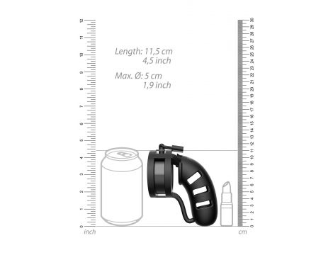 Pas cnoty ManCage Model 19 silikonowy 11 cm czarny z ballsplitterem - 5