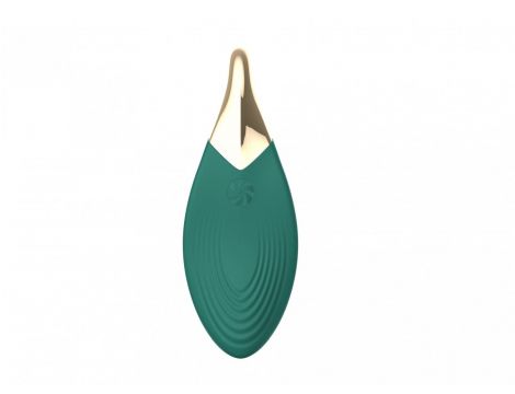 Mini wibrator naszyjnik Liberty Leaf zielony silikonowy