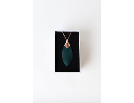 Mini wibrator naszyjnik Liberty Leaf zielony silikonowy - 4
