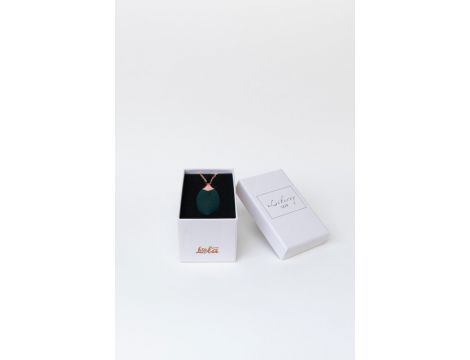 Mini wibrator naszyjnik Liberty Leaf zielony silikonowy - 6