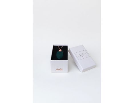 Mini wibrator naszyjnik Liberty Leaf zielony silikonowy - 7