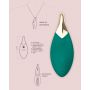 Mini wibrator naszyjnik Liberty Leaf zielony silikonowy - 3