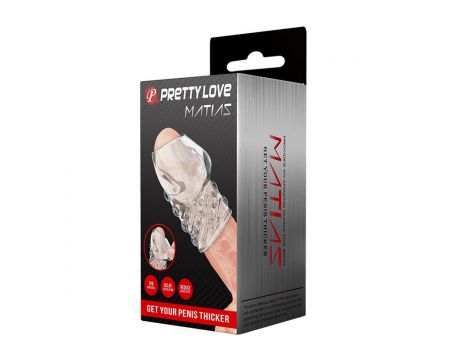 Nakładka przelotowa pogrubiająca na penisa Pretty Love Matias TPR - 11