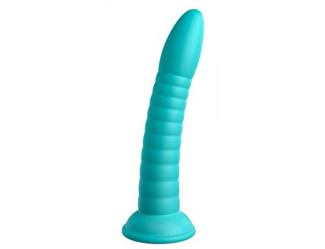 Dildo silikonowe Dillio Platinum Wild Thing turkusowe 19,7 cm - 3