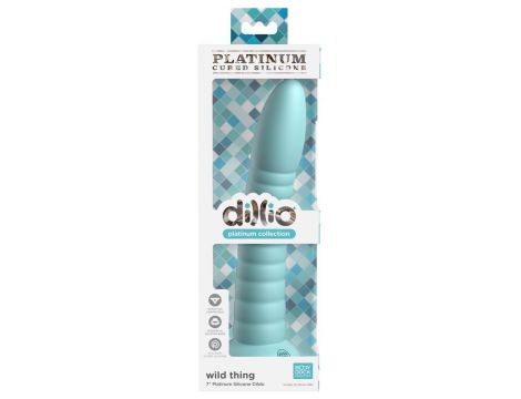 Dildo silikonowe Dillio Platinum Wild Thing turkusowe 19,7 cm - 5
