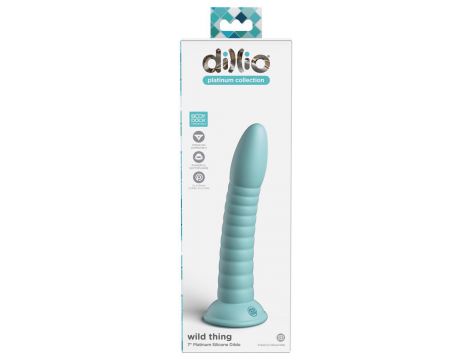 Dildo silikonowe Dillio Platinum Wild Thing turkusowe 19,7 cm - 6