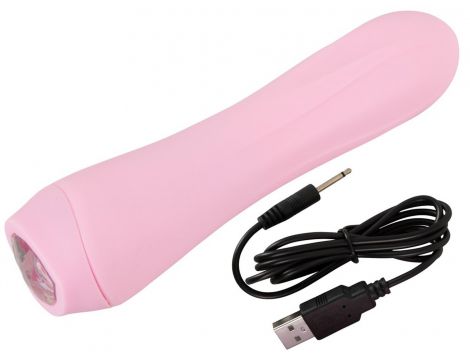Mini wibrator Cuties Rose silikonowy różowy USB 14 cm - 8