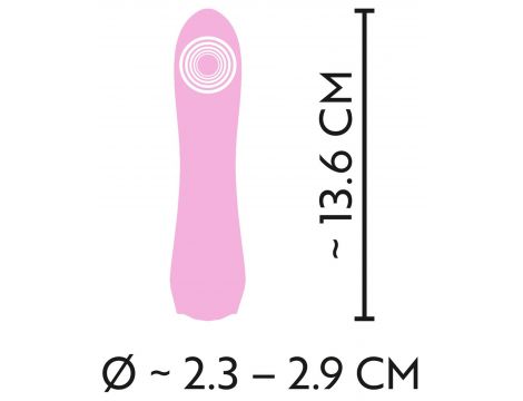 Mini wibrator Cuties Rose silikonowy różowy USB 14 cm - 9