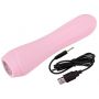 Mini wibrator Cuties Rose silikonowy różowy USB 14 cm - 9