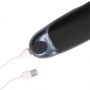 Wibrujący masturbator Loveline silikonowy czarny 7,5 cm - 2