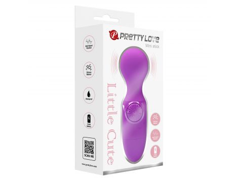 Mini wibrator silikonowy Pretty Love fioletowy wodoodporny AAA - 10