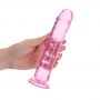 Dildo żelowe RealRock przezroczyste z przyssawką 20 cm - 4