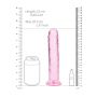 Dildo żelowe RealRock przezroczyste z przyssawką 20 cm - 8