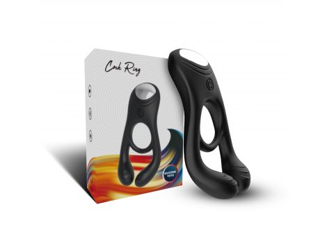 Pierścień erekcyjny wibrujący Veyron czarny 9 trybów USB silikonowy - 10