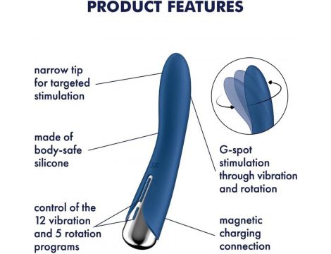 Obrotowy wibrator punktu G Satisfyer Spinning Vibe 1 niebieski - 3