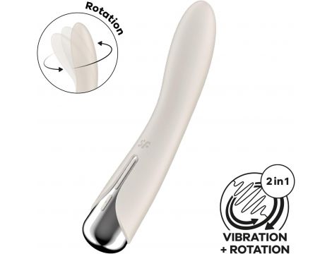 Wibrator obrotowy Satisfyer Spinning Vibe 1 beżowy USB - 2