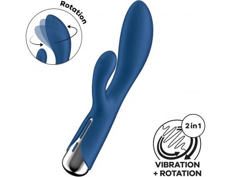 Satisfyer Wirujący Królik 1 Niebieski - 2