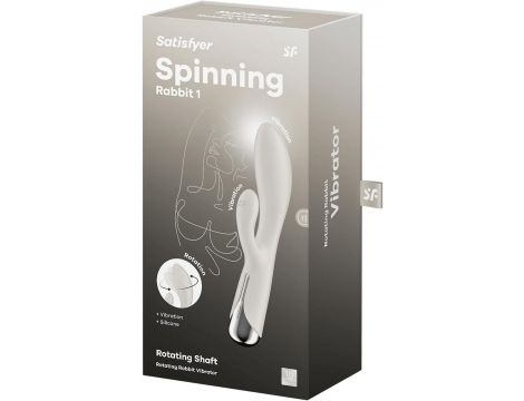 Wibrator króliczek obrotowy Satisfyer Spinning Rabbit 1 beżowy USB - 4