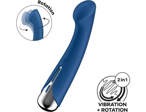 Obrotowy wibrator punktu G Satisfyer Spinning 1 niebieski - 2