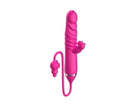 Wibrator lizający potrójna stymulacja pchnący B Series Cute - 4