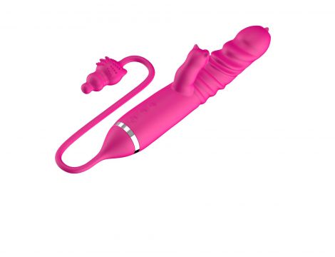 Wibrator lizający potrójna stymulacja pchnący B Series Cute - 9