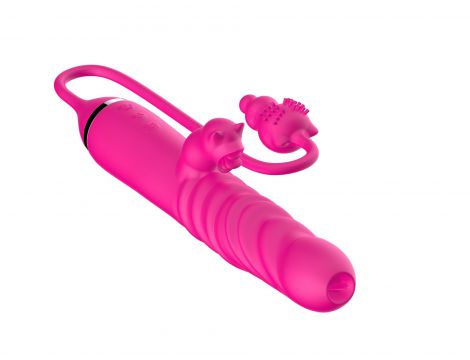 Wibrator lizający potrójna stymulacja pchnący B Series Cute - 10
