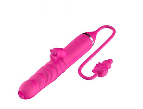 Wibrator lizający potrójna stymulacja pchnący B Series Cute - 12