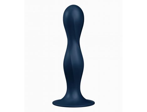 Dildo analne silikonowe Satisfyer Double BallR granatowe