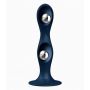 Dildo analne silikonowe Satisfyer Double BallR granatowe - 4