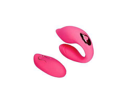 Stymulator dla par Loveline z pilotem silikonowy 8 cm 10 trybów - 2