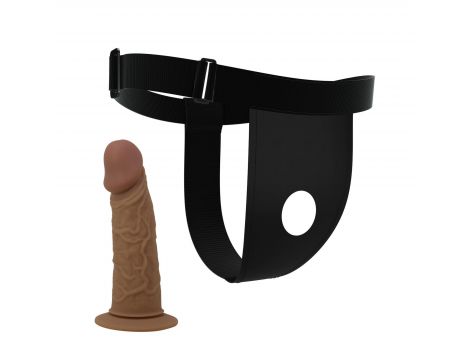 Regulowana uprząż strap-on Pretty Love Houston silikonowe dildo 17 cm - 3