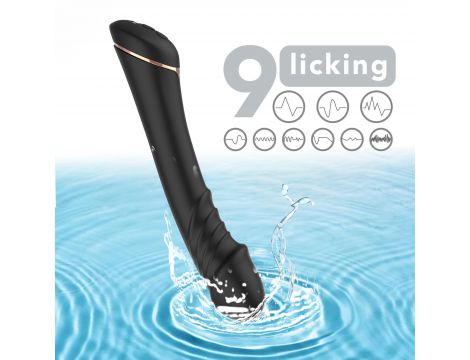 Wibrator punktu G silikonowy Hancock czarny USB 9 trybów - 6